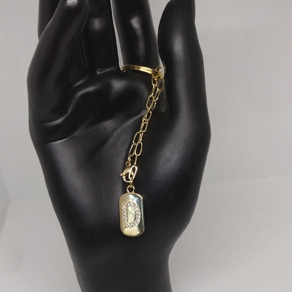 None Accessories - Elegant Gold Keychain with Stylish ‘D’ Pendant – Perfect Gift